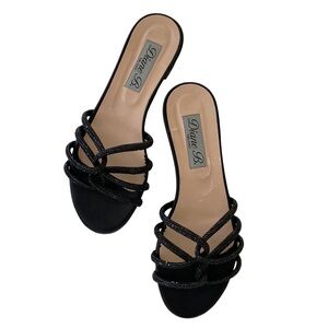 Diane B. Rhinstone Strappy Slide Sandal